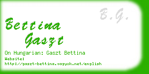 bettina gaszt business card